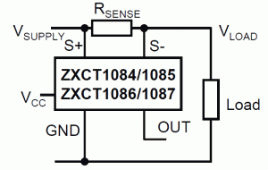 Rys. 1. Podstawowy schemat aplikacyjny układu ZXCT1086