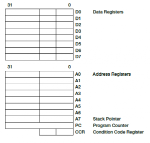 Rys. 1. Model programowania rdzeni rodziny ColdFire dla liczb całkowitych