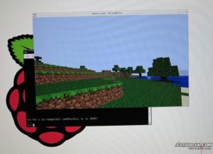 Rys. 2. Widok ekranu gry Minecraft w wersji PiEdition