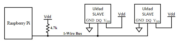 Rys. 2. Schemat połączeń magistrali 1-Wire