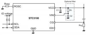 Rys. 3. Typowy schemat aplikacyjnych układu STC3100