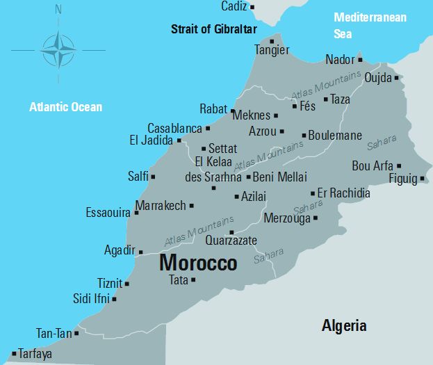 Rys. 1. Mapa Maroka