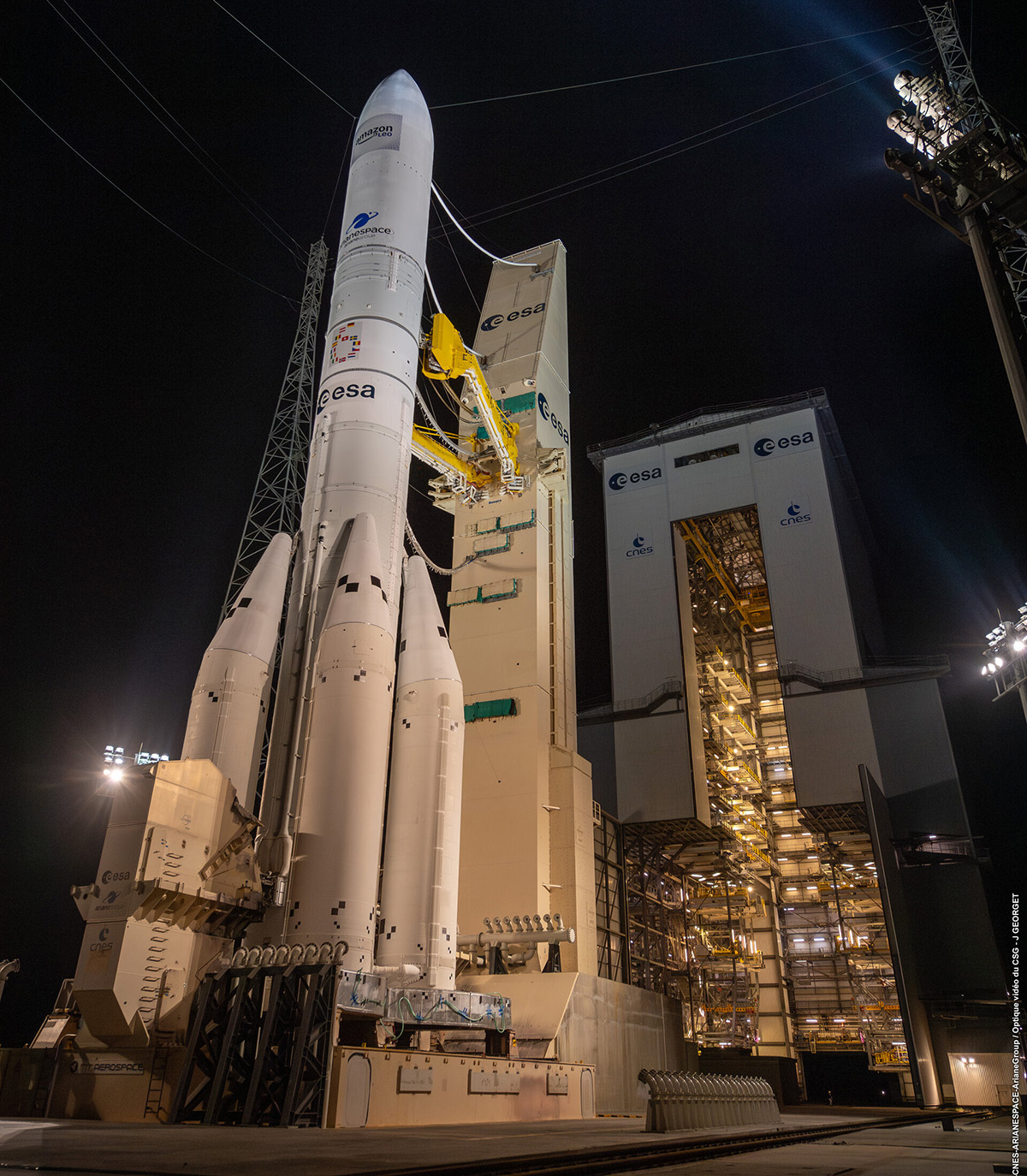 Demontaż suwnicy bramowej w ZL4 w dniu 12.02.2026 r. | źródło: ESA