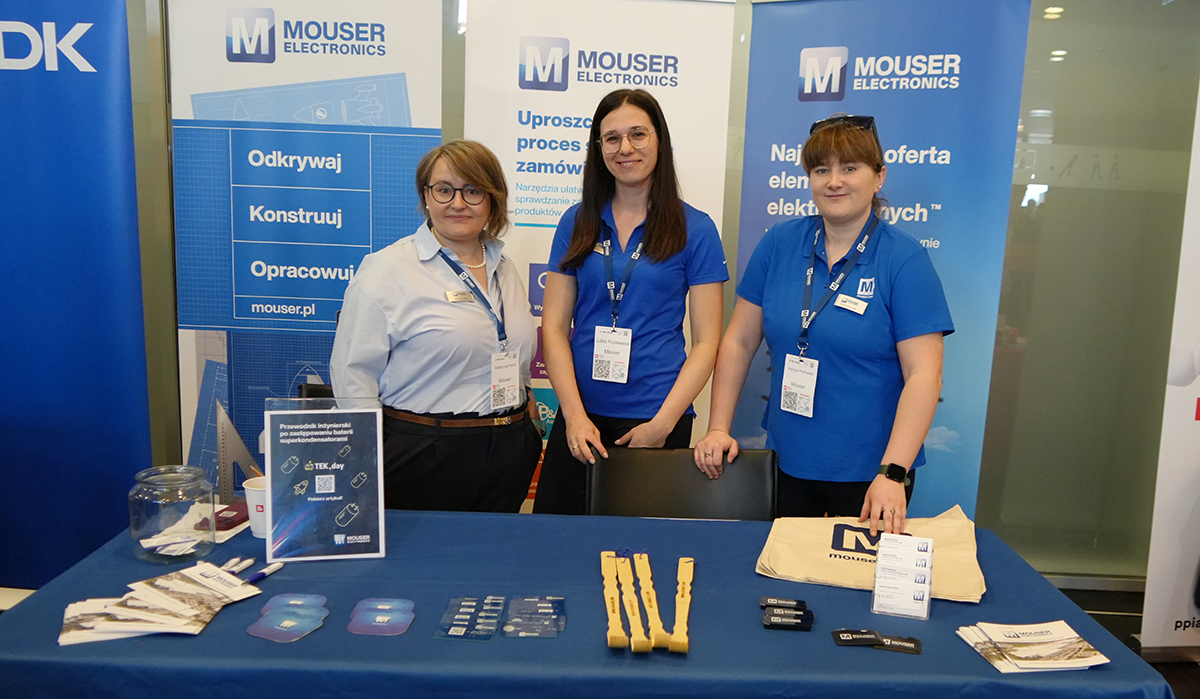 Katarzyna Fedko, Julita Popławska i Patrycja Piotrowska z Mouser Electronics