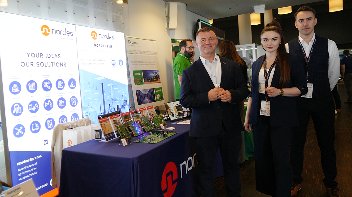 Michał Łuckiewicz, Antonina Cywińska i Rafał Jabłoński z firmy Nordes