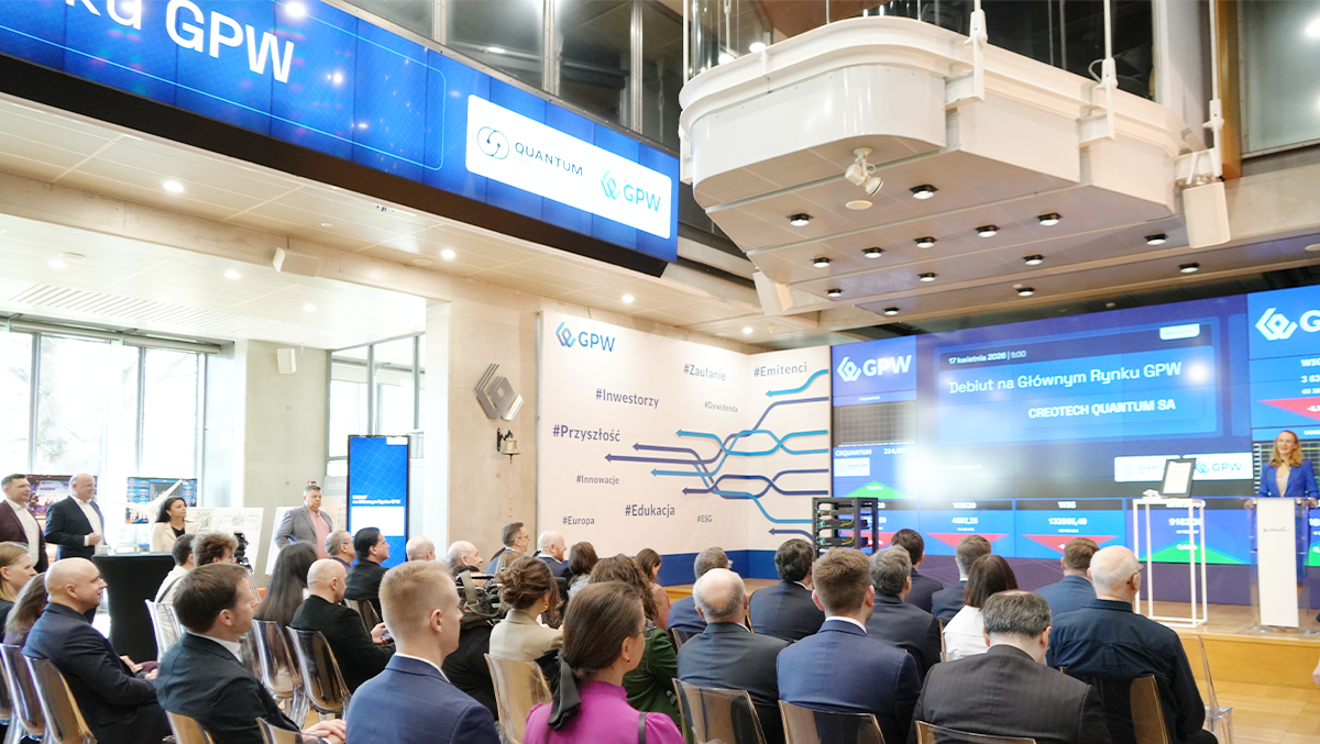 Debiut Creotech Quantum na GPW. Fot. Agnieszka Kubasik