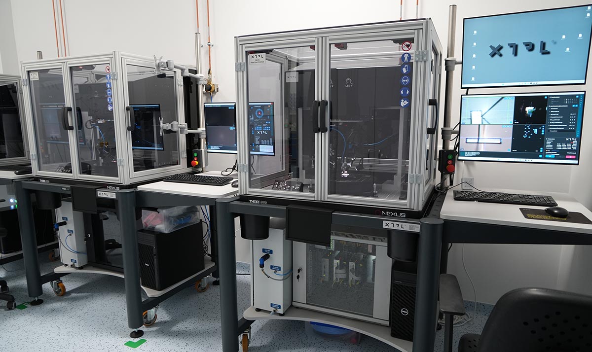 Urządzenie Delta Printing System firmy XTPL do nanodruku metodą addytywną struktur funkcjonalnych o grubości rzędu jednego mikrona. Fot. Agnieszka Kubasik