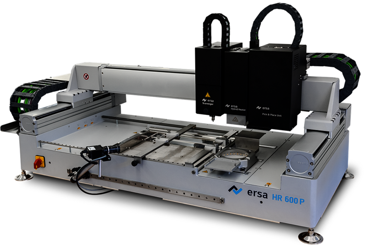 ERSA - HR600PSystem do precyzyjnego lutowania i wylutowywania komponentów BGA, QFN, QFP i innych elementów SMD z modułem Scavenger.