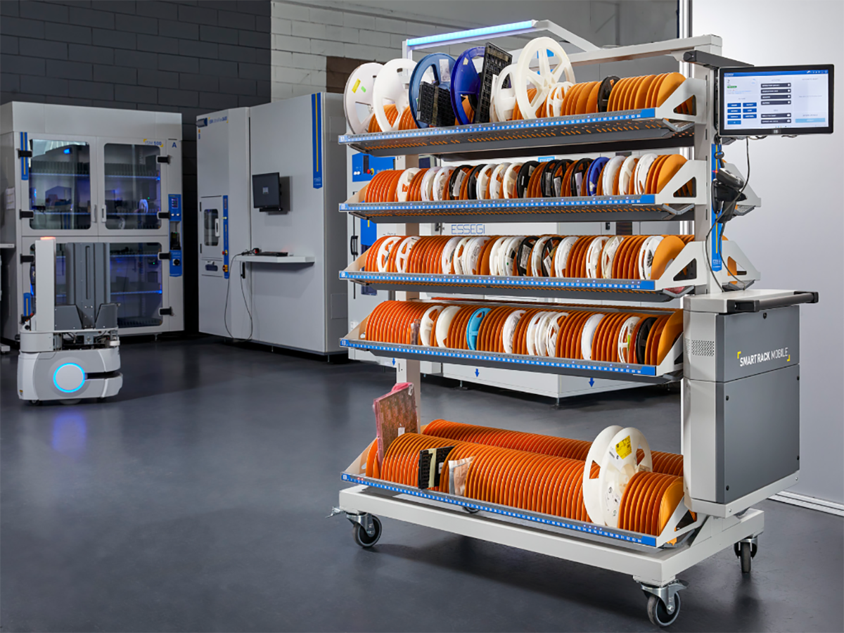 SSEGI Automation - Smart Rack MobileNowoczesny, mobilny system magazynowania komponentów SMT