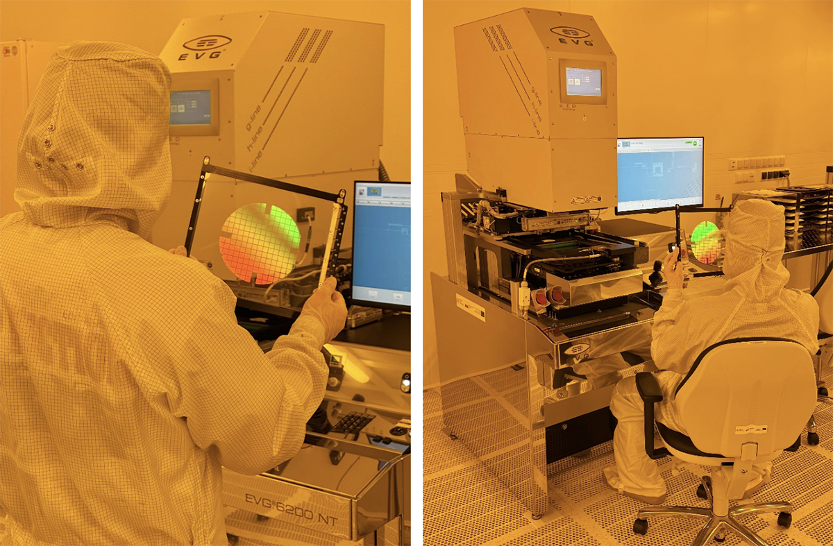 EVG®6200 NT – system do wyrównywania masek z funkcją nanoszenia wzorów metodą UV Nanoimprint, wykorzystujący opatentowaną przez firmę EVG technologię SmartNIL® w warunkach czystych pomieszczeń | źródło: CEZAMAT PW