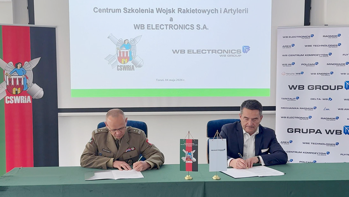 Adam Bartosiewicz, wiceprezes GRUPY WB i ppłk Bogumił Będkowski, zastępca komendanta Centrum Szkolenia Wojsk Rakietowych i Artylerii | źródło: WB Group