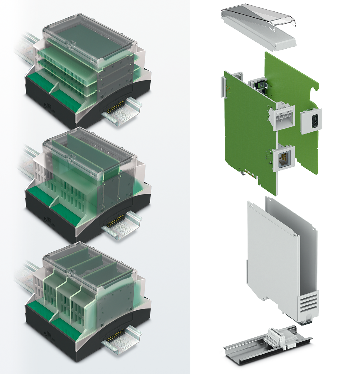 Możliwość montażu wielu płytek PCB