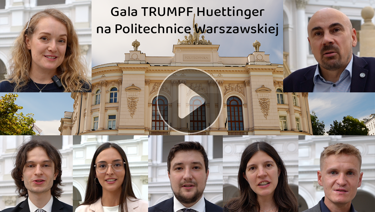 O konkursie organizowanym przez firmę TRUMPF Huettinger i polskie uczelnie techniczne opowiada Alicja Peresada i prof. Jacek Rąbkowski oraz kilkoro nagrodzonych dyplomantów: mgr inż. Jakub Dobosz, inż. Maja Zielińska, dr inż. Jakub Kołodziej, dr inż Weronika Hryniewska-Guzik i dr inż. Grzegorz Bartyzel. Zapraszamy do obejrzenia filmu! [materiał redakcyjny]
