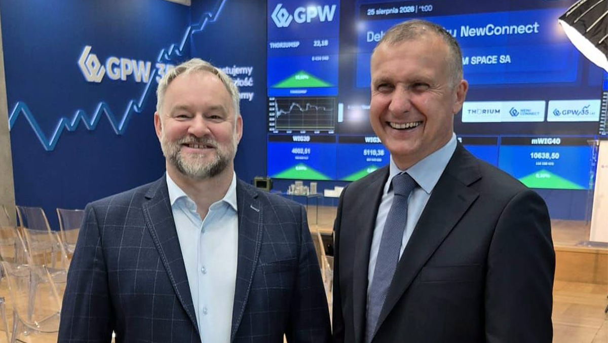 Dawny prezes Thorium Space <strong>Paweł Rymaszewski</strong> i obecny prezes <strong>Piotr Mierzejewski</strong>