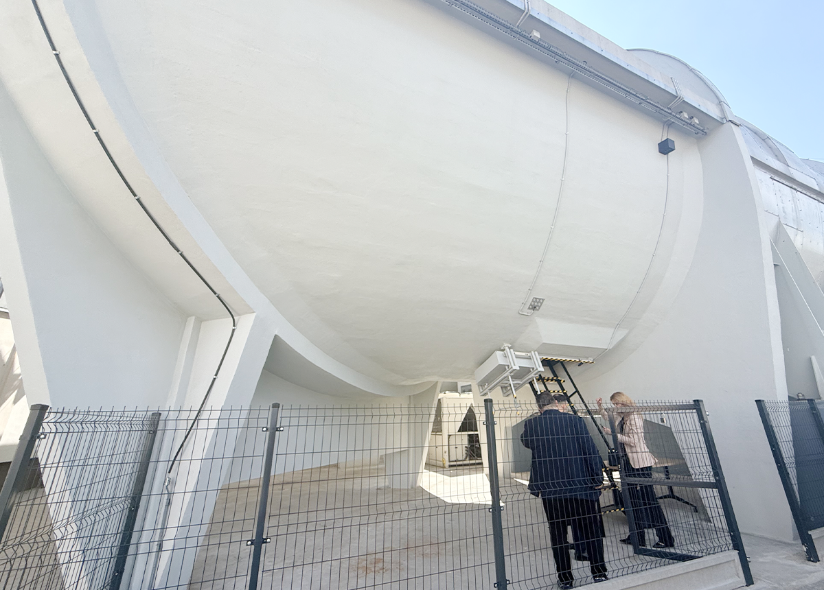 Wejście do tunelu aerodynamicznego w Łukasiewicz - ILOT. Fot. Agnieszka Kubasik