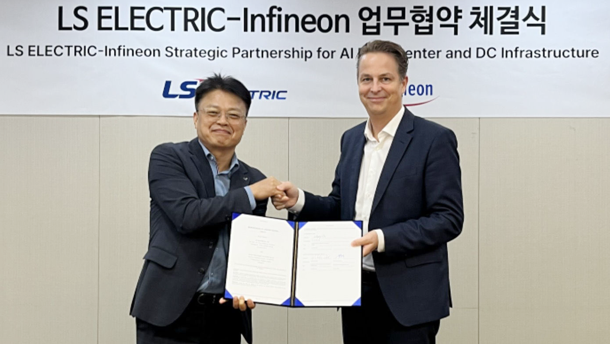 Kil Young Ahn z LS ELECTRIC i Andreas Weisl z firmy Infineon