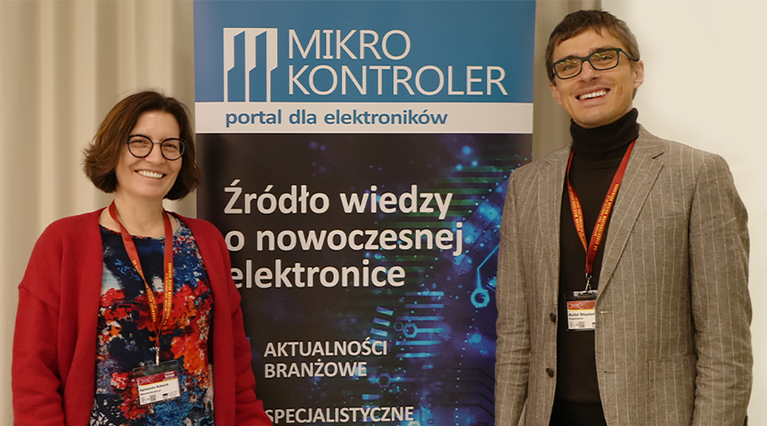Agnieszka Kubasik, redaktor naczelna portalu Mikrokontroler.pl oraz dr inż. Rafał Stępień, organizator konferencji HDM