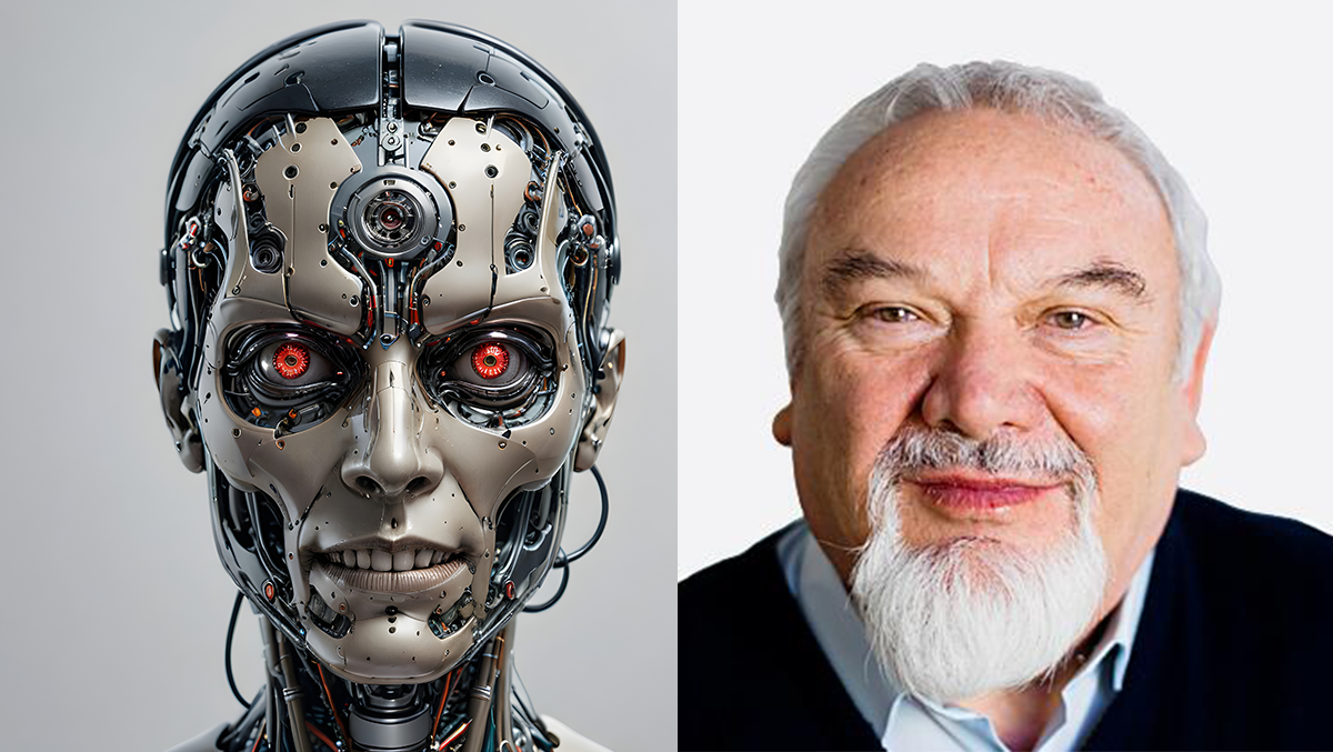 Prof. dr hab. inż. dr h.c. Ryszard Tadeusiewicz (po prawej), polski automatyk, informatyk i biocybernetyk