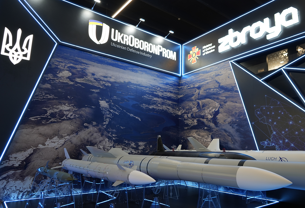 Ukraińskie stoisko na MSPO 2026 w Kielcach. Fot. Agnieszka Kubasik