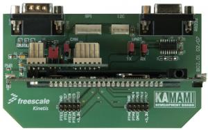 Fot. 5. Płytka adaptera zamontowana w złączach TWRPI zestawu KwikStik K40 (widok od góry, KwikStik zainstalowany w złączu PCI164 płytki bazowej KwikStikBase)