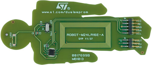 Fot. 3. Rozrywkowy w formie zestaw ewaluacyjny ROBOT-M24LR16E-A pozwala na dokładne poznanie i przetestowanie możliwości pamięci z serii M24LR