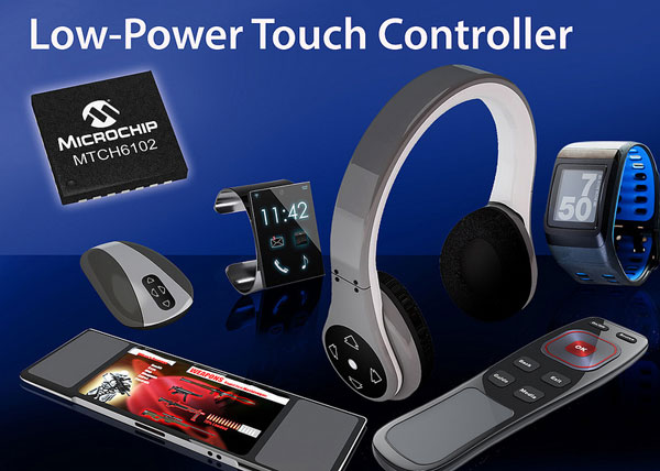 Kontroler interfejsów dotykowych o niskim poborze prądu od firmy Microchip
