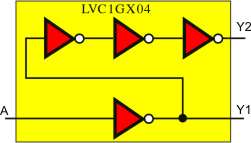 Rys. 3. Schemat wewnętrzny układu 74LVC1GX04