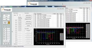 Rys. 
3. 
Widoki oknien monitorowania stanu czujników w programie SensorToolbox w różnych konfiguracjach zestawu KITMPR121EVM
