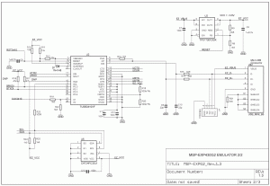 Rys. 4. Druga część schematu elektrycznego programatora-debuggera zintegrowanego na płytce MSP-EXP430G2