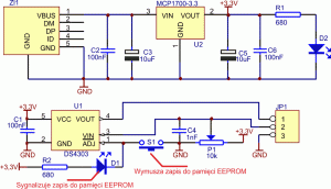 Rys. 3. Schemat elektryczny programatora-testera układów DS4303