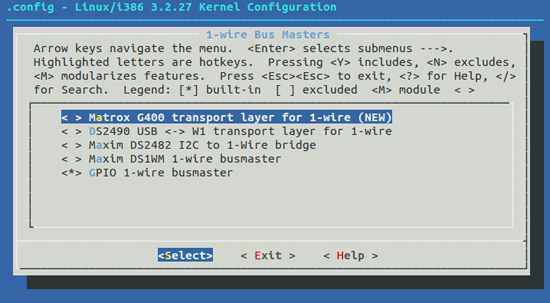 Rys. 8. Konfiguracja jądra systemu Linux – układ master