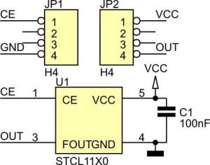 Rys. 1. Układy o częstotliwościach 10 MHz (STCL1100), 12 MHz (STCL1120) i 16 MHz (STCL1160)