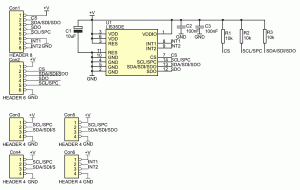 Rys. 2. Schemat elektryczny modułu KAmodMEMS2