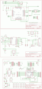 Rys. 2. Schemat elektryczny płytki startowej FraunchPad (od góry: emulator/programator MSP430 i gniazda toru RF) – miniatury, schemat w PDF można pobrać na dole strony